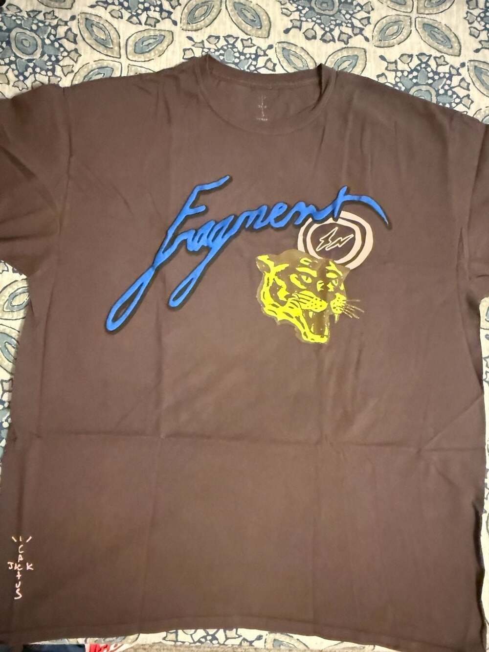 Travis Scott Cactus Jack for Fragment Icons T-Shirt Brown XXL
